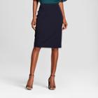 Women's Bi-stretch Twill Pencil Skirt - A New Day Federal Blue