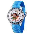 Boys' Disney Moana And Maui Clear Plastic Time Teacher Watch - Blue