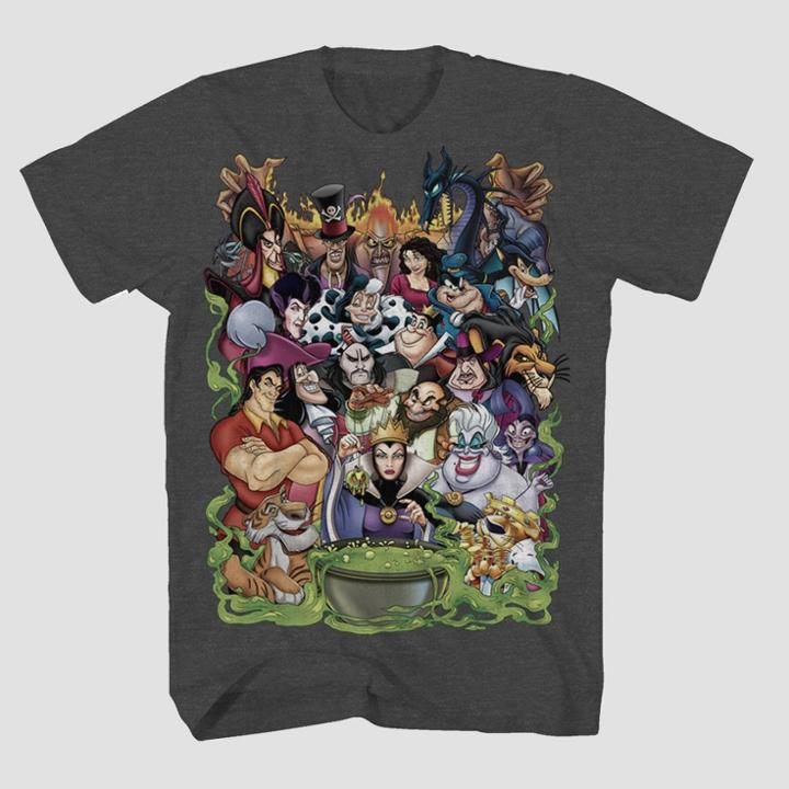 Men's Disney Short Sleeve Graphic T-shirt - Charcoal Gray