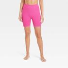 Women's High-rise Seamless Bike Shorts 6 - Joylab Berry Pink