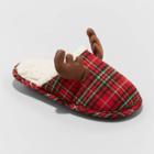 Kids' Reindeer Slide Slippers - Wondershop Red