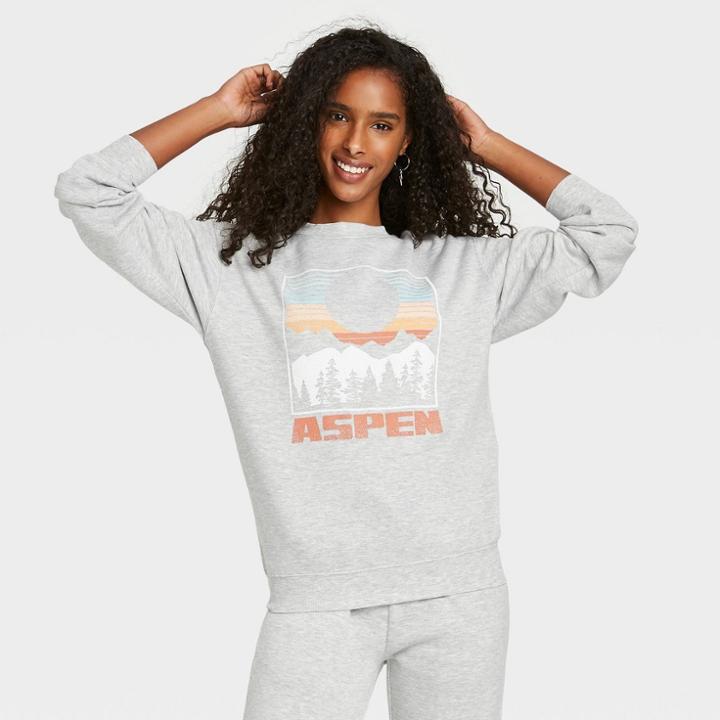 Zoe+liv Women's Aspen Graphic Sweatshirt - Gray