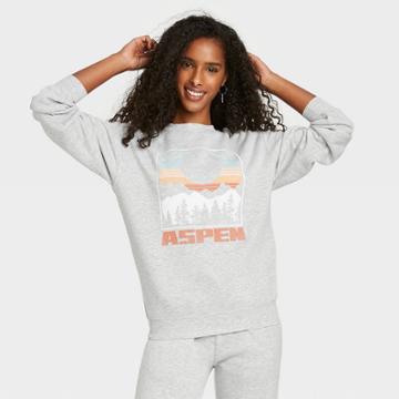 Zoe+liv Women's Aspen Graphic Sweatshirt - Gray