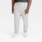 Men's Big & Tall Cotton Fleece Joggers - All In Motion Heathered Gray