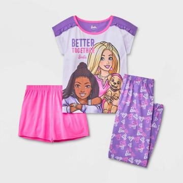 Girls' Barbie 'better Together' 3pc Pajama