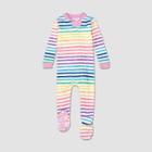 Honest Baby Girls' Striped Snug Fit Footed Pajama