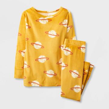 Toddler 2pc Planets Pajama Set - Cat & Jack Yellow