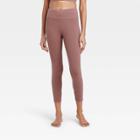 Women's High-waisted Criss Cross Waistband 7/8 Leggings - Joylab Mocha
