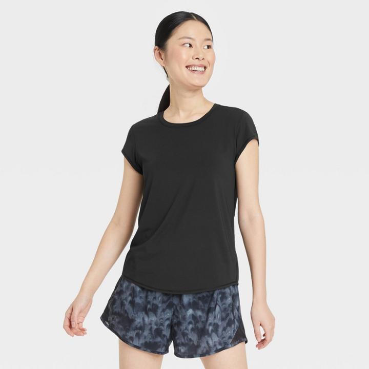 Women's Sprint Free Run Short Sleeve T-shirt - All In Motion Black