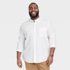 Men's Big & Tall Every Wear Long Sleeve Button-down Shirt - Goodfellow & Co White