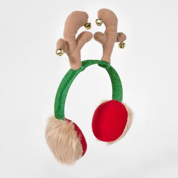 Abg Accessories Kids' Reindeer Earmuffs - Tan One Size, Kids Unisex