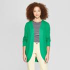 Women's Long Sleeve Cocoon Cardigan - A New Day Green