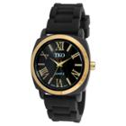 Target Women's Tko Rubber Strap Watch - Black, Black/gold