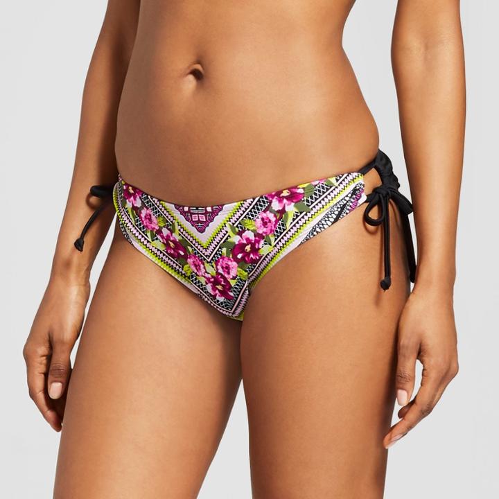 Women's Keyhole String Hipster Bikini Bottom - Mossimo Multi Stripe M,