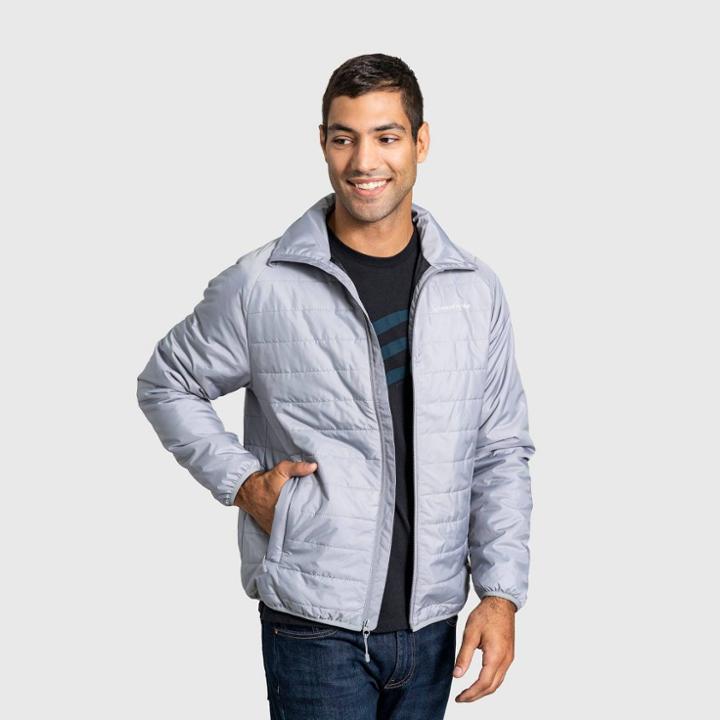 United By Blue Men's Bison Insulated Lightweight Puffer Jacket - Boulder Gray