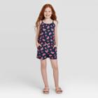 Girls' Watermelon Print Knit Romper - Cat & Jack Navy/blue