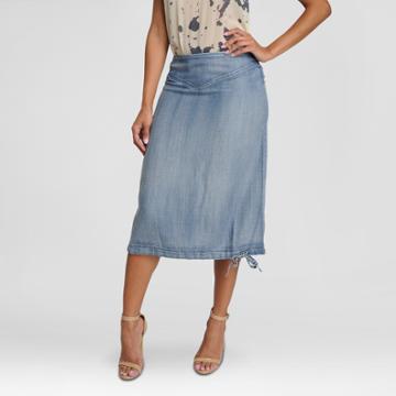 S&p By Standards & Practices Women's Lightweight Denim High Waisted Skirt -