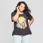 Women's Nickelodeon Plus Size Short Sleeve Graphic T-shirt (juniors') Charcoal