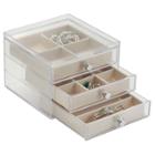 Idesign Interdesign 3 Jewelry Box - Clear Ivory, Adult Unisex, White Clear