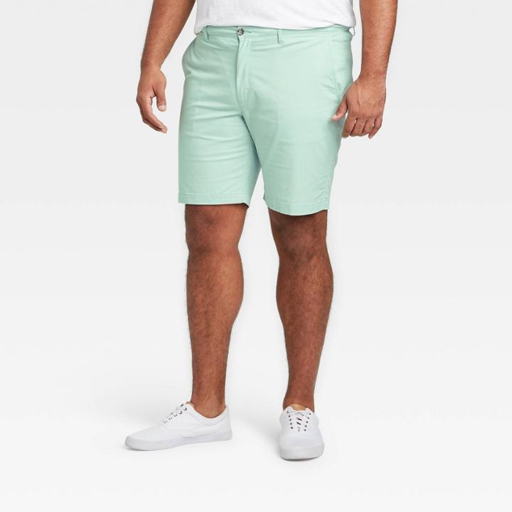 Men's Big & Tall 9 Linden Flat Front Shorts - Goodfellow & Co