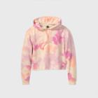 Women's Tie-dye Cropped Hoodie - Wild Fable Pink