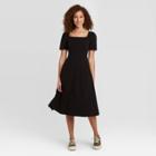 Women's Short Sleeve Dress - A New Day Black