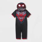 Boys' Marvel Miles Spidey Pajama Romper - Black