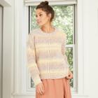 Women's Crewneck Spacedye Pullover Sweater - Universal Thread Tan