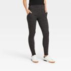 Women's Cozy Hacci Leggings With Pockets - A New Day Black