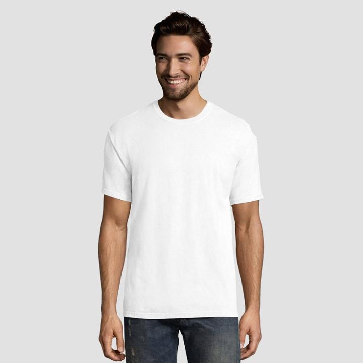 Petitehanes 1901 Men's Short Sleeve T-shirt - White M,