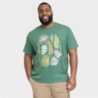 Men's Big & Tall Standard Fit Lightweight Crew Neck Short Sleeve T-shirt - Goodfellow & Co Green
