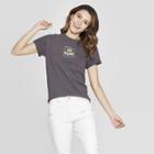 Women's Short Sleeve Non Stop Fun T-shirt - Mighty Fine (juniors') - Charcoal Wash