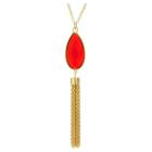 Target Gold Plated Tassle Necklace - Gold/red