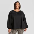 Women's Long Sleeve T-shirt - A New Day Black
