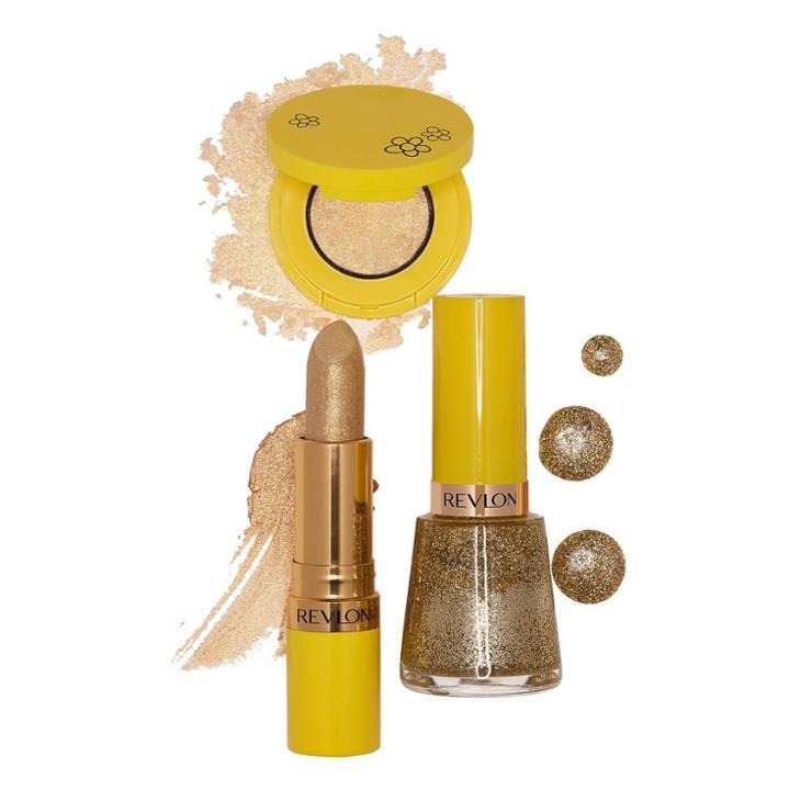 Revlon Gurls Talk - Celebrate Every Piece Of Yourself Kit With Lipstick, Nail Polish And Eyeshadow Putty, Yellow