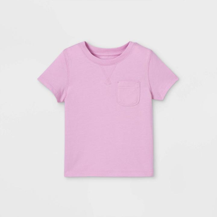 Toddler Knit Short Sleeve T-shirt - Cat & Jack Lilac Purple