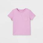 Toddler Knit Short Sleeve T-shirt - Cat & Jack Lilac Purple