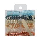 Scunci Small Glitter Spirals - Blue/tan