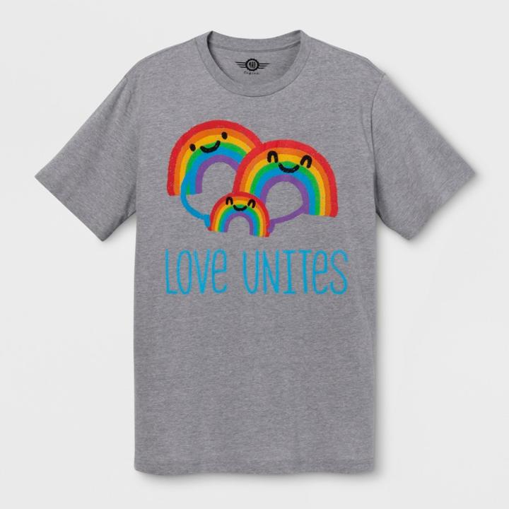 Target Pride Adult Big & Tall Short Sleeve Love Unites T-shirt - Heather 3xl,
