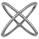 Tiara 0.32 Ct. T.w. Trend X Cubic Zirconia Ring In Sterling Silver - 6, Girl's, Black