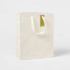 Diagonal Stripe Gift Bag Pink & Ivory - Wondershop