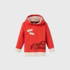 Toddler Boys' Cars Lightening Mcqueen Hooded Fleece Sweatshirt - Red