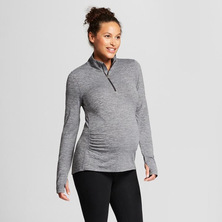 Maternity 1/2 Zip Pullover - C9 Champion Dark Heather Gray