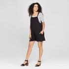 Maternity Overall Romper - Macherie - Black