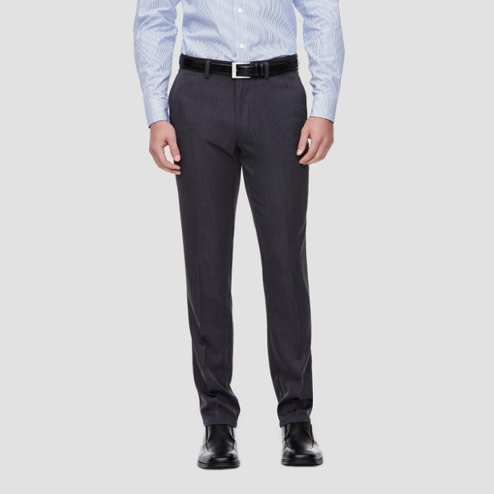 Haggar H26 - Men's Big & Tall Performance Slim Fit Pants Gray 34x38,