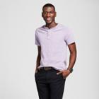 Men's Standard Fit Short Sleeve Henley Shirt - Goodfellow & Co Calm Violet