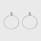 Open Circles Linked With Post Back Metal Hoop Earrings - A New Day Dark