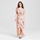 S&p By Standards & Practices Women's Floral Wrap Maxi Dress Garden Floral M - S&p By Standards And Practices,
