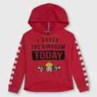 Girls' Super Mario Long Sleeve Hoodie - Red Heather
