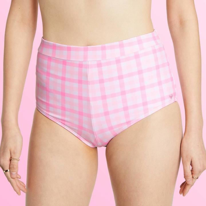 Women's High Waist Gingham Bikini Bottom - Stoney Clover Lane X Target Pink Xxs
